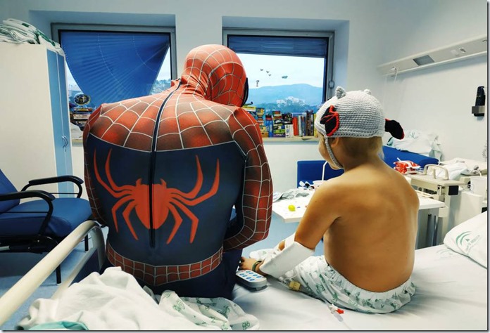 Spiderman Visiting The Sick